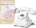 Audio Guest Book Wedding Phone with One-Touch Playback & Adjustable Volume for Wedding, Anniversary, Birthday Parties, Baby Shower(White S) by FiayaComVintageTelephone
