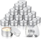 Conelist 24 Pcs Mini Candle Tins with Lids, Party Favors DIY Tealight Bulk by Conelist
