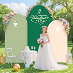 Green Wedding Arch Cover Set of 3 Arch Backdrop Covers 6FT 5FT 4FT Spandex Cover for Arched Backdrop Balloon Arches Stand Covers Stretchy Backdrops Fabric for Baby Shower Birthday Party Wall Decor - Image 4
