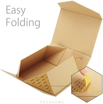 PACKHOME 6 Kraft Gift Boxes 9x6.5x3.8in with Magnetic Lids - Image 5