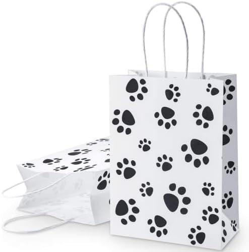 Blulu 100 Pcs Dog Paw Gift Bag,White Backing - Image 3
