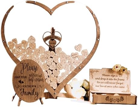 Guest Book Alternatives - Personalized Wedding Guest Book - Guest Book - Wooden Drop Box - Rustic Wedding Decor - Wedding Decor - Wooden Drop Box - Personalized Wedding Guest Book Alternative - Set A by Handmade