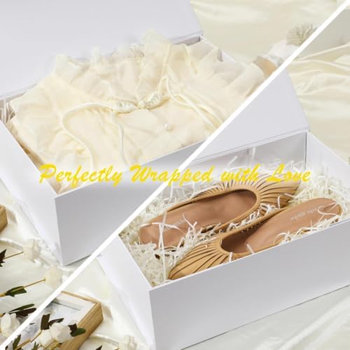 iloMAOZX White Gift Box, 14x9x4.5 Inch Gift Boxes for Presents & Packaging - Image 5