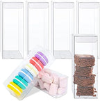 100 PCS Clear PET Plastic Storage Boxes Transparent Present Box Empty Containers Rectangle Cube Candy Chocolate Cookies Treat Case for Christmas,Wedding,Party,Baby Shower (2x2 x6 Inch) by PINKXHY
