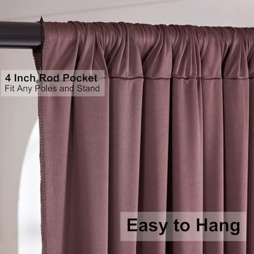50ft×10ft Brown Wrinkle Free Backdrop Curtains for Parties, 10 Panels 5×10ft Soft Silky Polyetsr Umber Photo Backdrop Drapes for Teddy Bear Bee Birthday Themed Party Baby Shower Wedding Photography - Image 5