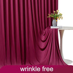 40ft x 10ft Burgundy Backdrop Curtain for Parties Wedding Maroon Wrinkle Free Backdrop Drapes Panels for Birthday Party Bridal Shower Photo Photography Polyester Fabric Background Decoration - Image 6
