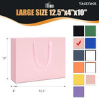 YACEYACE Pink Gift Bags Bulk, 20 Pack Pink Gift Bags with Handles - Image 2