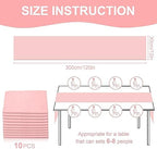 10 Pack 10ft Baby Pink Chiffon Table Runners Wedding Table Runner Sheer Romantic Tulle Table Runner for Christmas Wedding Bridal Tea Party Baby Shower Birthday Party Table Decorations(120 x 12 in) - Image 2
