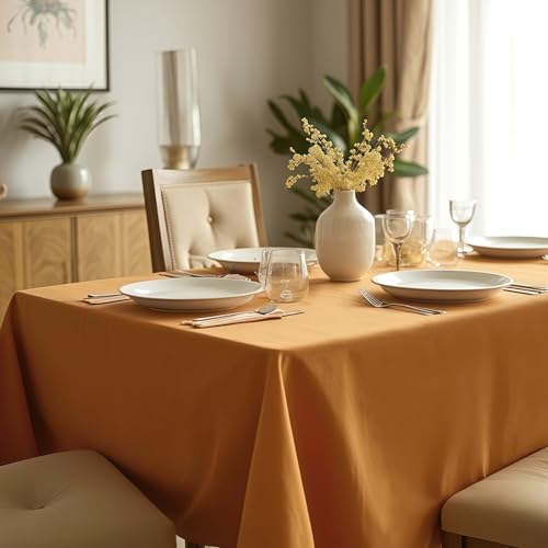 sancua Thanksgiving Tablecloths Rectangular 54x108 Inch, 8 Pack Bronze - Image 4