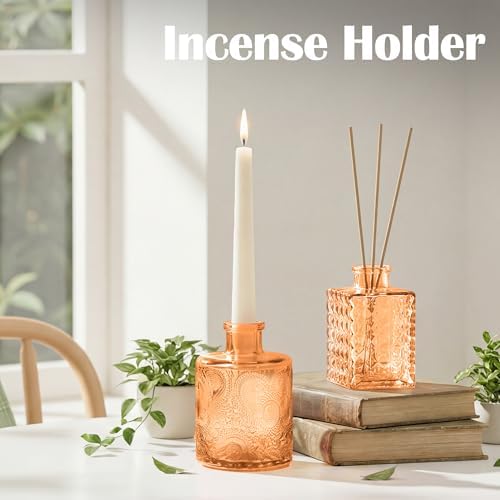 Glass Bud Vases in Bulk Small Mini Amber Vase for Flowers 40pc - Image 6