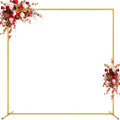 Asee'm 6.6FTx6.6FT Gold Wedding Arch Backdrop Stand Square Metal by Aseem