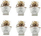 Wedding Favor guest Bulk, Set of Heart Glass Candle Party with custom sticker and dried flowers Bridal Party, Baby shower gifts (White, Set of 100) by GiftUp