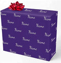 MyPupSocks Personalized Text Wrapping Paper, Name Dark Purple Custom Funny Logo Wrapping Paper Roll for Boys Girls Baby Shower Wedding Anniversary Birthday Gift 58x23 Inch 5 Rolls by MyPupSocks