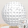 Golf Ball 7.2x7.2ft Round Backdrop Cover for Wedding, Birthday, Baby Shower, Graduation, Sports Themed Party Decoration by OERJU