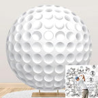 Golf Ball 7.2x7.2ft Round Backdrop Cover for Wedding, Birthday, Baby Shower, Graduation, Sports Themed Party Decoration by OERJU