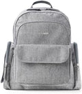 Skip Hop Diaper Bag Backpack with Portable Changing Pad, Easy-Access Wipes & Zippered Side Pockets, Luggage Sleeve & Stroller Straps, Fits a 15” Laptop, Luna, Heather Grey by Unknown