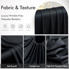 50ftx12ft Black Backdrop Curtain for Wedding Party 10 Panels 5×12FT Tall - Image 5