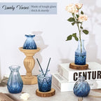Set of 36 Glass Bud Vases Small Flower Vases for Centerpieces(Blue) - Image 6