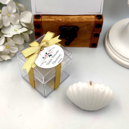 Wedding Favor Guest Bulk, White Seashell Candle Party Favors, Bridal Shower Favor for Beach Party Gifts, Baby Shower,Baptism giveaways (10, 20, 30, 50, 100 Options availablein Customize Section) - Image 4