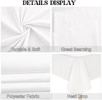 4 Pack Rectangle Tablecloth 60x126 Inch White Washable Polyester Table Cover for Wedding Dining Table Buffet Parties Banquet Decoration（White） - Image 4