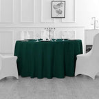 Fokitut 2 Pack Waterproof Round Tablecloth, 120 Inch, Stain Resistant and Wrinkle Polyester Table Cloth, Fabric Table Cover for Kitchen Dining, Wedding, Party, Holiday Dinner-Hunter - Image 5