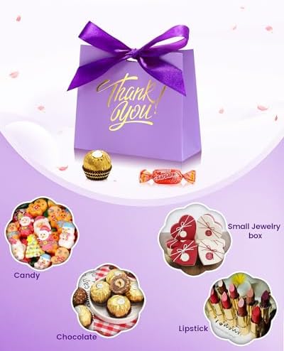 DOYIDE 120 Pack Small Thank You Gift Bags, Party Favor Bags with Bow Ribbon - Image 4