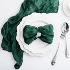100 Pack Emerald Green Cheesecloth Napkins Washable 21x21 Inches Emerald Green Cloth Napkins for Wedding Set of 100 Dinner Table Napkins Bridal Baby Shower Rustic Boho Cotton Gauze Party Table Decor - Image 4