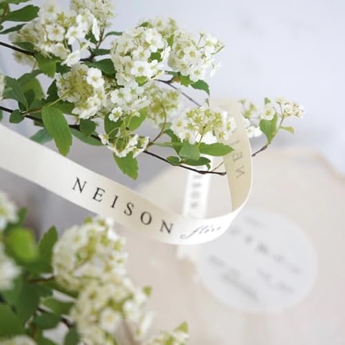 100 Yards/Roll Personalized Twill Contton Ribbon, Personalized Cotton Ribbon, Custom Continuous Print Ribbon for Favors,Customized & Printed Text/Logo Wedding, Baby Shower Favors & Gifts - Image 3