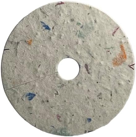 Of The Earth Handmade Paper - Wildflower Seed Paper Wine Glass Tag - 3" Diameter - Set of 36 - Choose Your Paper (47s Junk Mail Lotka) by OfTheEarth