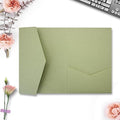 25 Pieces A7 Pocket Invitations (5.12 x 7.09) Trifold Wedding Invitation Cards for 5x7 Invites Wedding Bridal Shower Engagement Birthday Sweet 16 (Matte Sage Green) by Unknown