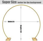 LANGXUN 9ft Large Size Metal Circle Balloon Arch Stand Decoration, Indoor Outdoor Arch Frame for Birthday Wedding Graduation Decorations and Event Party Supplies, Baby Shower Photo Background - Image 2