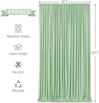 40ft x 12ft Sage Green Backdrop Curtains Wrinkle Free Backdrop Curtain for Wedding Parties Green Fabric Backdrops Drapes Back Drop Cloth Bridal Shower Stage Curtains Wedding Decorations for Reception - Image 5