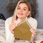 Darling Souvenir A6 Size 100 x Self-Adhesive Wedding Invite Envelopes Euro V-Flap 80lbs (4 3/4 x 6 1/2) Stationary - Packs & Colours Available - Image 2