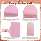 Mindsoft Pastel Colors Arch Backdrop Cover Set of 3 with 96 Pcs Balloon, 4ft 5ft 6ft Spandex Fitted Stretchy Backdrop Stand Covers for Baby Shower Wedding Birthday Photo Banquet Party Decoration - Image 3