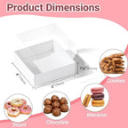 50PCS Small Baking Boxes 4x4x1.25 Inches with Clear Display Lid - Image 3