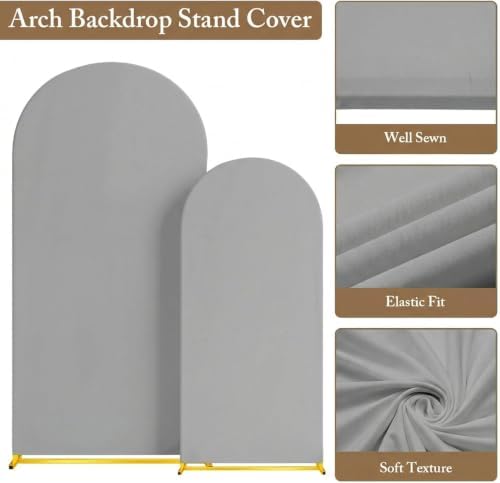 Toolterritary Metal Arch Backdrop Stand and Cover Set, 7.2FT, 6FT Party Backdrop, Easy to Assemble, Backdrop Stand for Parties, Birthday, Baby Shower - Image 5