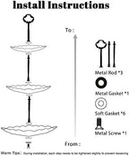 3-Tier Porcelain Cupcake Stand Serving Tray - White Embossed Elegant Dessert Cake Stand - Pastry Serving Stand for Tea Party, Wedding and Birthday - Image 5