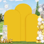 FOTSHARER Gold Arch Cover Wedding 6FT 6.6FT 7.2FT Arch Spandex Cover Set of 3 Chiara Wall Covers for Arch Stand Fitted Stretchy Arch Backdrop Stand Cover Arch Fabric Backdrop Cover for Ornaments - Image 6