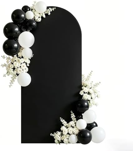 6FT Arch Backdrop with Stand, Foam Board Wedding Birthday Party, Black by Ruxion