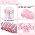 MDS® Pack of 75 Satin Chair Sashes for Wedding & Events – Blush Pink - Image 5