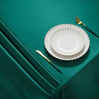 6 Pack Satin Table Cover, 60 x 84 Inches, Blackish Green - Image 3
