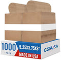 GSSUSA Paper Gift Bags 5.25x3.75x8 1000Pcs, Valentine's Day Gift Wrap Bags with Handles, Brown Kraft Paper Bags for Small Business, Heavy Duty Bulk, for Birthday Party Favors, Shopping, Retail by GSSUSA
