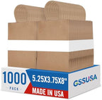 GSSUSA Paper Gift Bags 5.25x3.75x8 1000Pcs, Valentine's Day Gift Wrap Bags with Handles, Brown Kraft Paper Bags for Small Business, Heavy Duty Bulk, for Birthday Party Favors, Shopping, Retail by GSSUSA