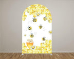 Honey Bee Arch Stretchy Covers for Birthday Party Decoration Honeycomb Honeypot Arched Stand Cover Baby Shower Favors Props(Only Cover) - Image 2