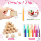 Wonderjune 147 Pcs Baby Shower Blocks Decorate Game Kit, Pink Elephant - Image 3