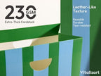 Vitalizart Striped Paper Gift Bags With Ribbon Handles Small Bulk Pack - Image 6