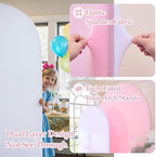 White Pink Arch Backdrop Cover Set of 2-7.2ft 6ft Dual Color Wedding Arch Cover-Wrinkle Free Stretchy Spandex Fitted Chiara Arch Stand Cover for Birthday Party Baby Shower Photo Photography - Image 4