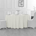 Fokitut 6 Pack Round Tablecloth, 132 Inch, Stain Resistant and Wrinkle Polyester Table Cloth, Fabric Table Cover for Kitchen Dining, Wedding, Party, Holiday Dinner-Ivory - Image 5