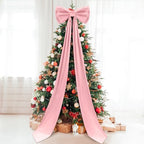Wavwavw Christmas Giant Velvet Bow Decor Pink Big Bow, 75 x 18 Inches by Wavwavw