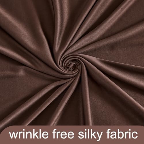 20ft x 10ft Wrinkle Free Brown Wedding Backdrop Curtains for Party Bridal Shower Reception Decorations Brown Fabric Curtain Backdrops Drapes for Photography Baby Shower Birthday Background - Image 7